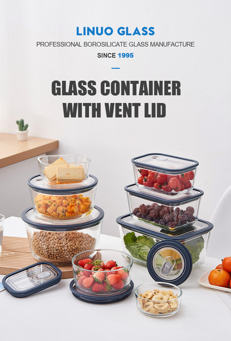 Wholesale Glass Food Storage Container Organizer