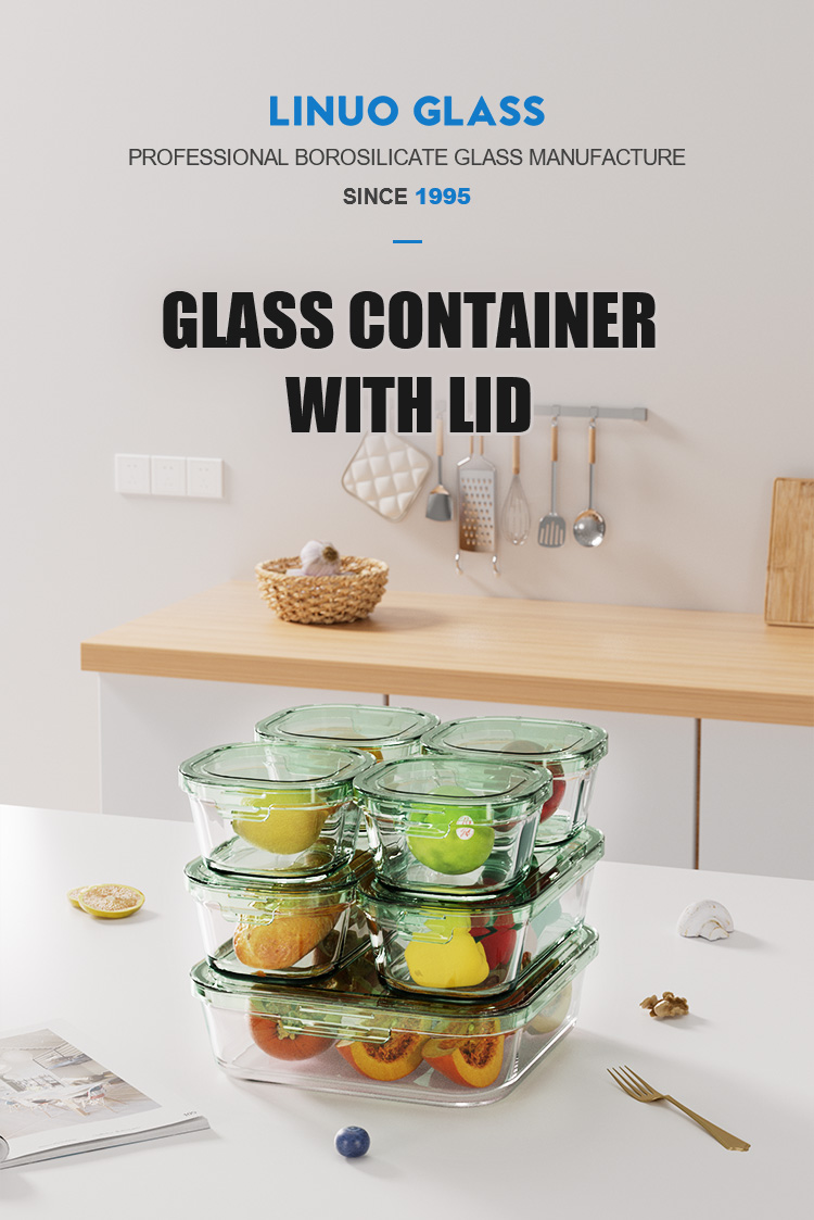 Stackable Glass Food Storage Lunch Box Stackable Glass Food Storage Lunch Box